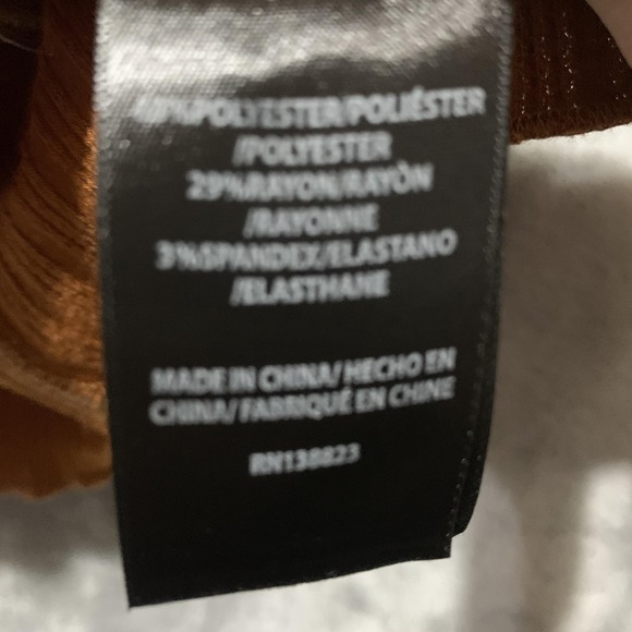 Shyanne Blouse Womens 2XL Brown Button Front Ruffle‎ Trim Sleeveless Top Boho - Picture 6 of 11